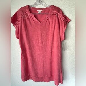 CORAL SLEEVELESS SHIRT / CASLON